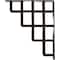 Ekena Millwork Diane Wrought Iron Bracket, (Triple center brace), Antiqued Pale Gold 2"W x 12"D x 15"H BKTM02X12X15TDIAPG - alternate 4